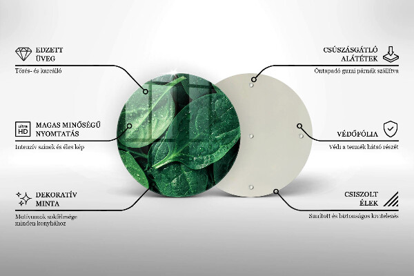 De vidrio templado Hojas de albahaca