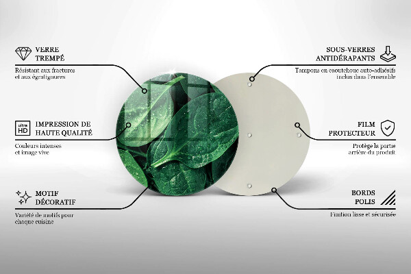 De vidrio templado Hojas de albahaca