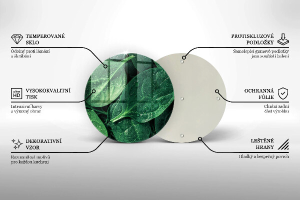 De vidrio templado Hojas de albahaca