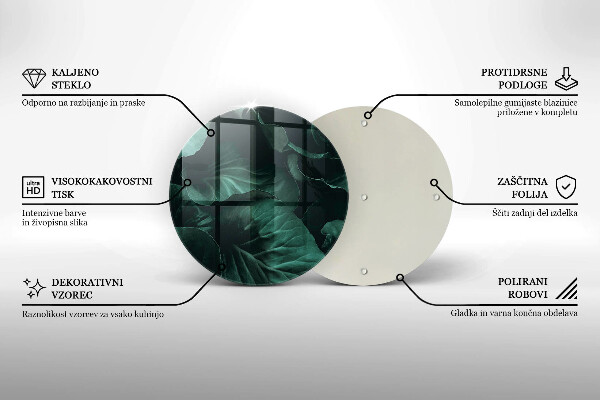 De vidrio templado Hojas oscuras salvajes