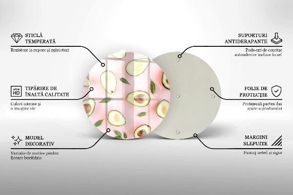 De vidrio templado Patrón de aguacate