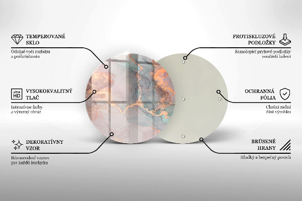 De vidrio templado Mármol con oro