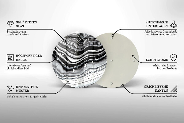 De vidrio templado Abstracción de tinta