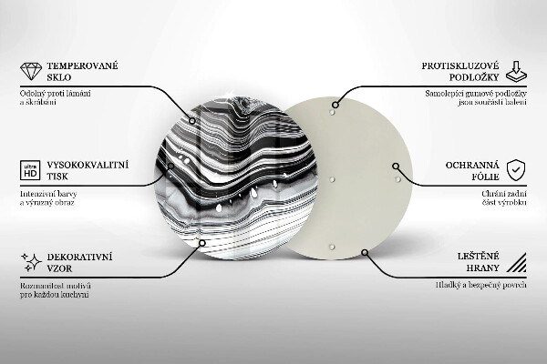 De vidrio templado Abstracción de tinta