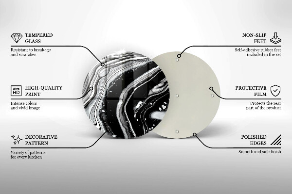 De vidrio templado Abstracción de tinta