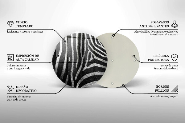 De vidrio templado Rayas de cebra