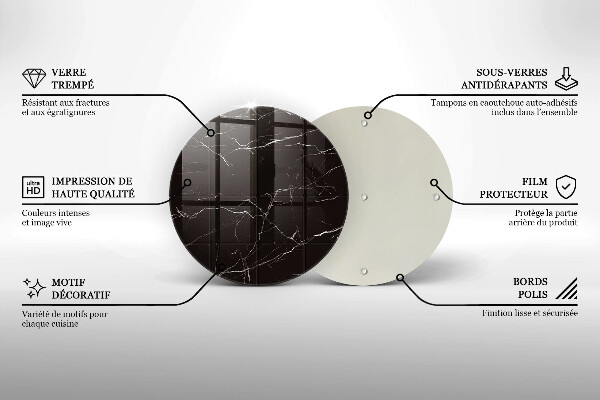 De vidrio templado Azulejos de mármol