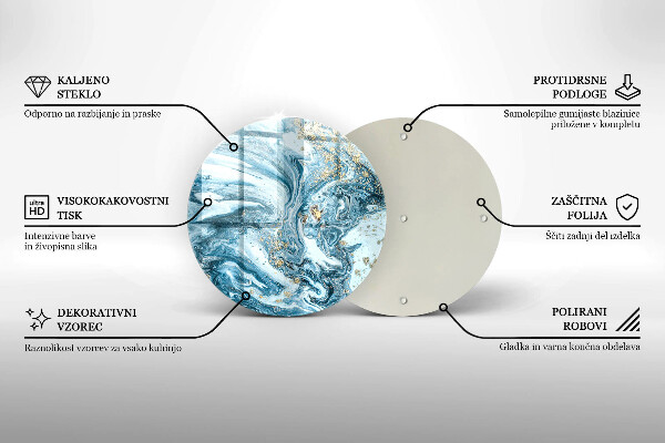 De vidrio templado Estructura con oro
