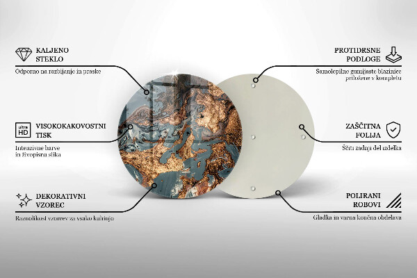 De vidrio templado Estructura de roca dorada