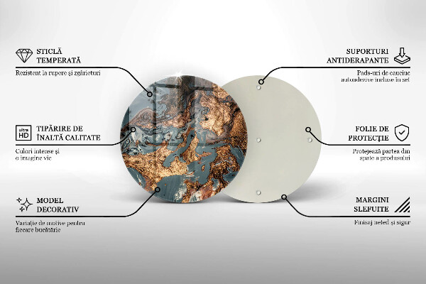 De vidrio templado Estructura de roca dorada