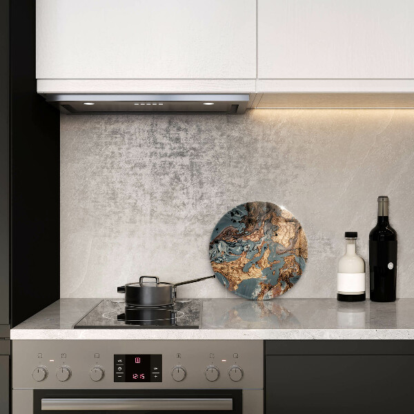 De vidrio templado Estructura de roca dorada