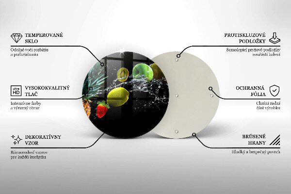 De vidrio templado Frutas en agua