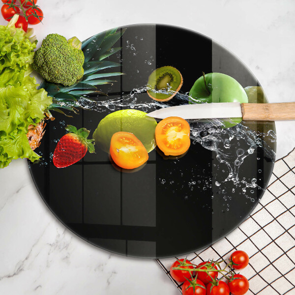 De vidrio templado Frutas en agua