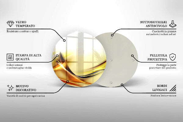 De vidrio templado Líneas abstractas de luz
