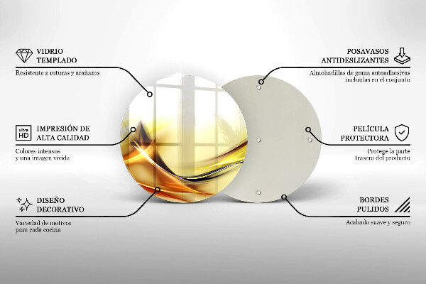 De vidrio templado Líneas abstractas de luz