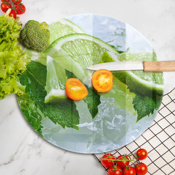 De vidrio templado Lima menta y hielo