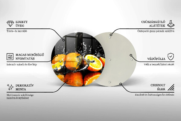 De vidrio templado Fruta jugosa de naranja