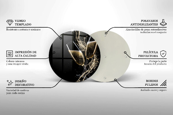 De vidrio templado Copas de champán