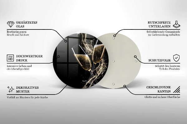 De vidrio templado Copas de champán