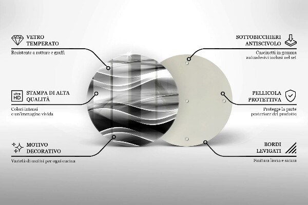 De vidrio templado Líneas suaves de abstracción