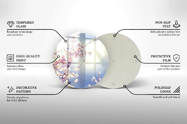 De vidrio templado Árbol floreciente