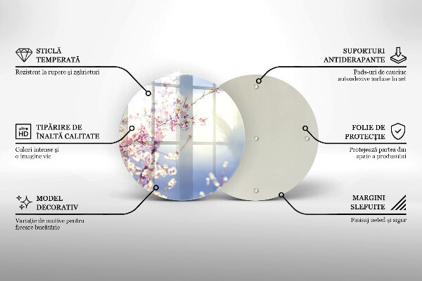 De vidrio templado Árbol floreciente