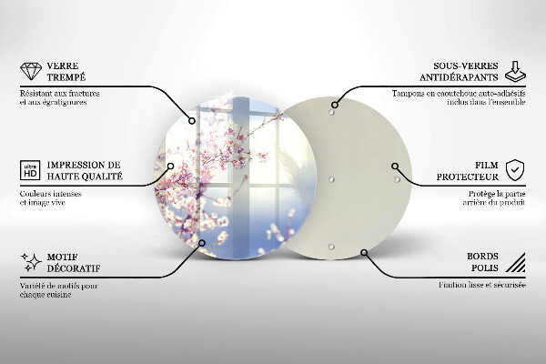 De vidrio templado Árbol floreciente