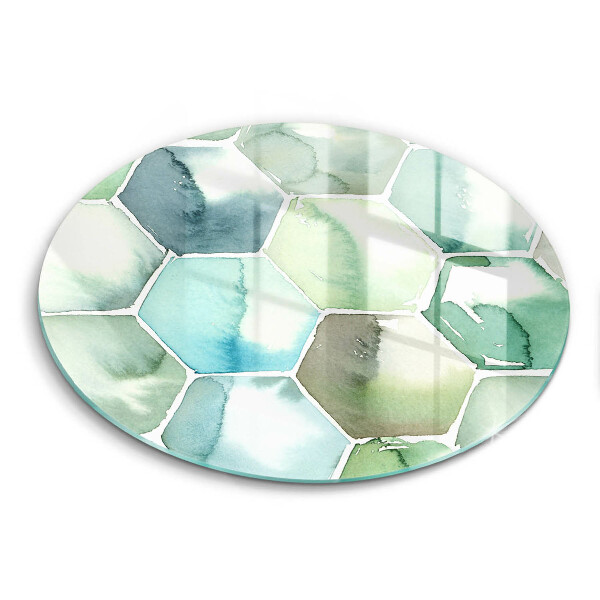 De vidrio templado Hexágonos de acuarela