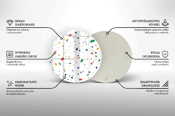 De vidrio templado Gres colorido