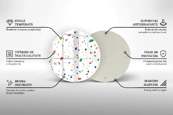 De vidrio templado Gres colorido