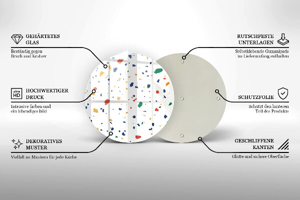 De vidrio templado Gres colorido