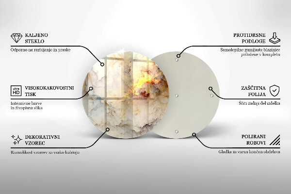 De vidrio templado Textura de mármol con oro