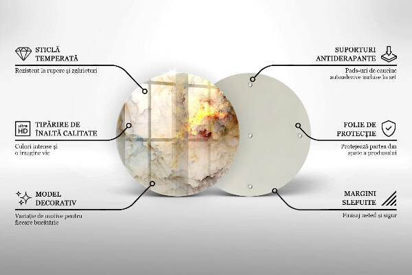 De vidrio templado Textura de mármol con oro