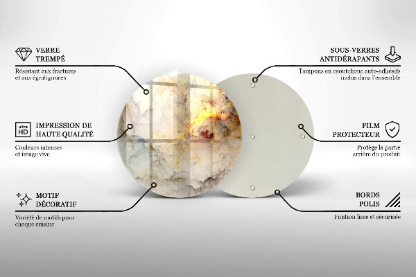 De vidrio templado Textura de mármol con oro