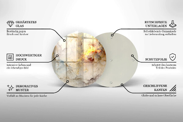 De vidrio templado Textura de mármol con oro
