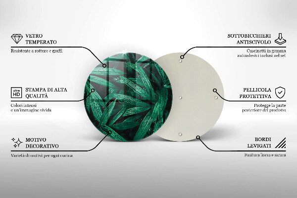 De vidrio templado Hojas de plantas