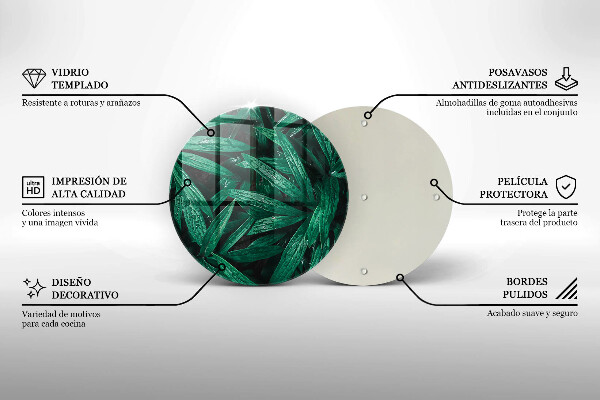 De vidrio templado Hojas de plantas