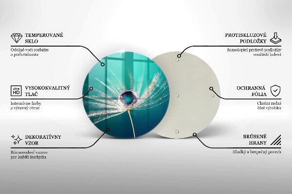 De vidrio templado Rocío sobre un diente de león