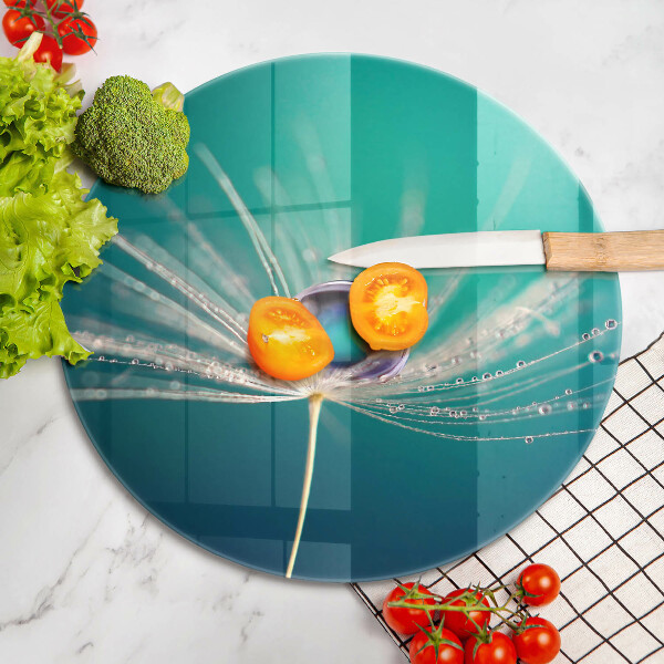 De vidrio templado Rocío sobre un diente de león