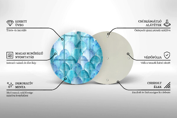 De vidrio templado Escamas de acuarela