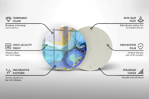 De vidrio templado Piedra dorada agrietada