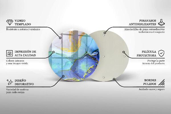 De vidrio templado Piedra dorada agrietada