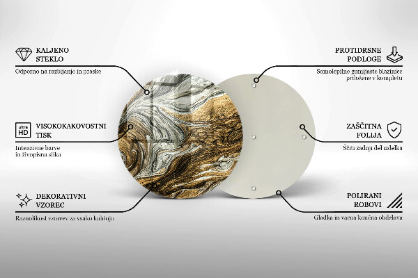 De vidrio templado Rica abstracción