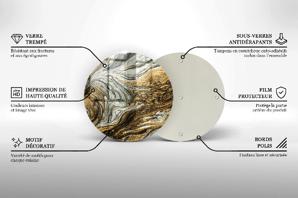 De vidrio templado Rica abstracción