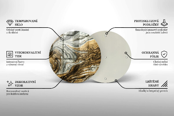 De vidrio templado Rica abstracción