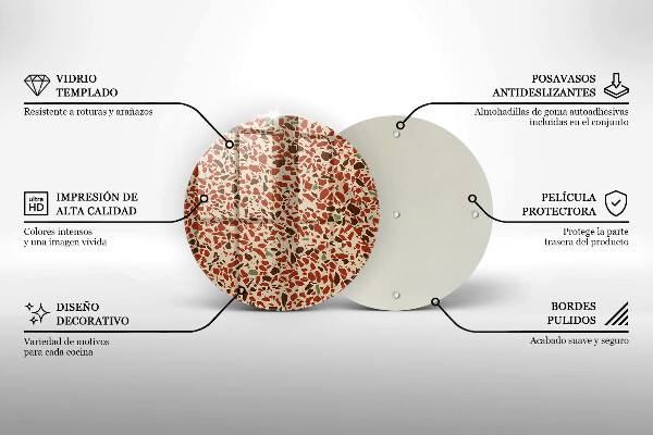 De vidrio templado Gres fino