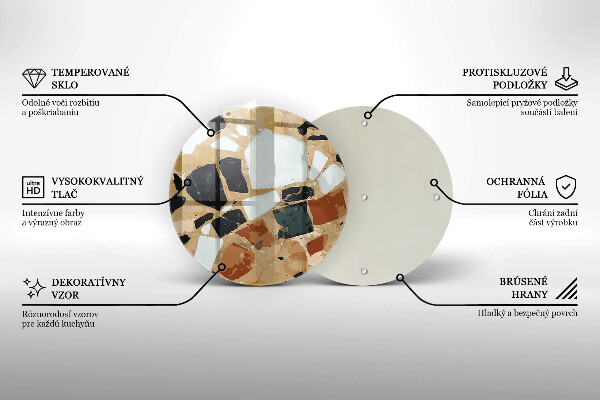 De vidrio templado Plato de piedras decorativas