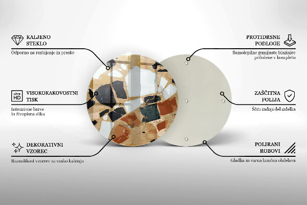 De vidrio templado Plato de piedras decorativas