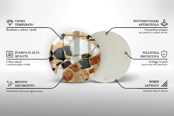 De vidrio templado Plato de piedras decorativas