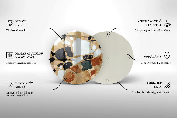 De vidrio templado Plato de piedras decorativas